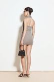 Đầm Ngắn Cổ Đổ Halo Draped