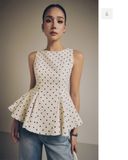 Áo Dotty Peplum Top