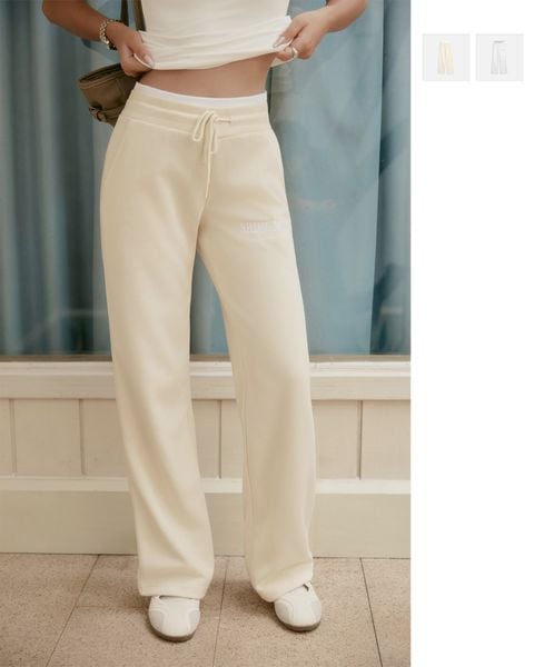 Quần Dài Sweatpants Ống Rộng Phối Bo Lưng
