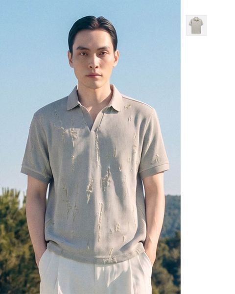Áo Polo Regular Len Rách Summer – Cotton Blend – SomeHow