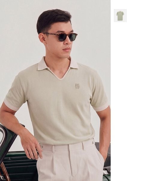 Áo Polo Regular Trụ V Mix Bo Early Autumn
