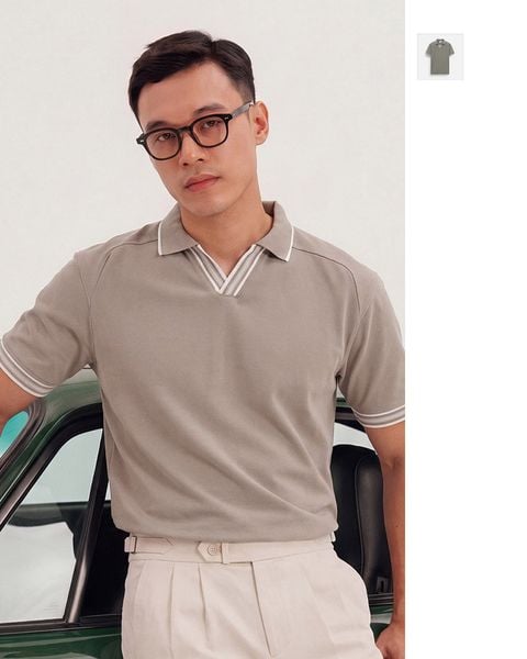 Áo Polo Regular Trụ V Mix Early Autumn