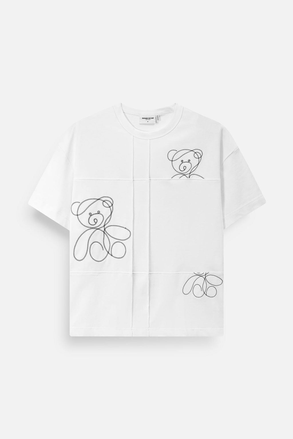 Áo Thun Oversize Grid Bear