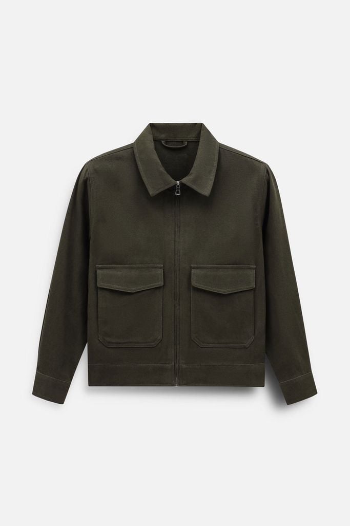  Áo Khoác Boxy Kaki Grand Pocket 