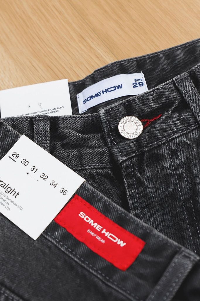 Quần Jean Straight Dailywear Dark Gray V1