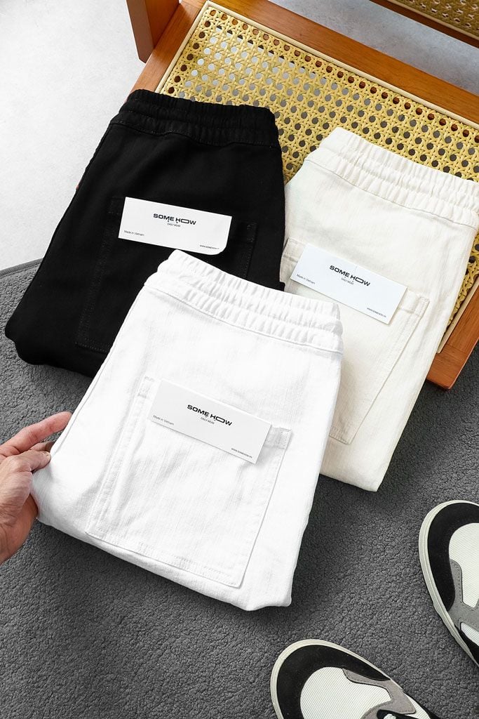 Quần Short Denim Xược Slimfit Plain