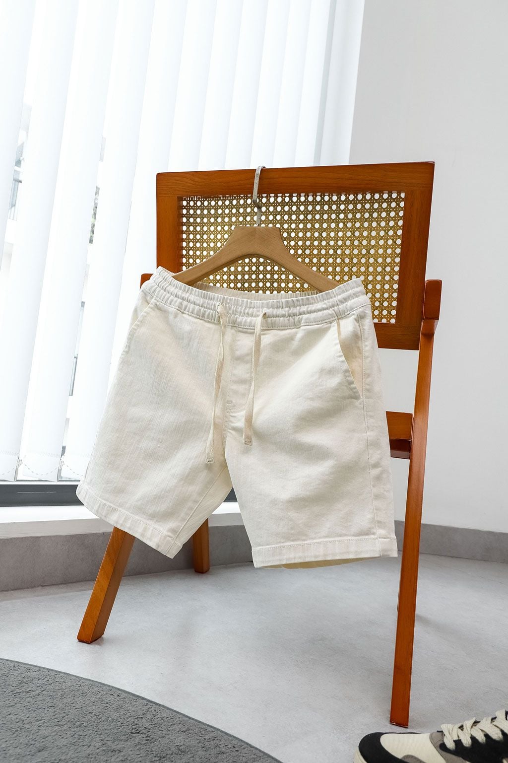 Quần Short Denim Xược Slimfit Plain