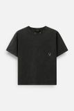 Áo Thun Boxy Wash  Static Gray