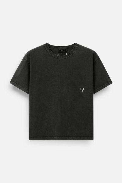 Áo Thun Boxy Wash  Static Gray