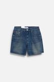 Quần Short Straight Jean Rip Blue V1