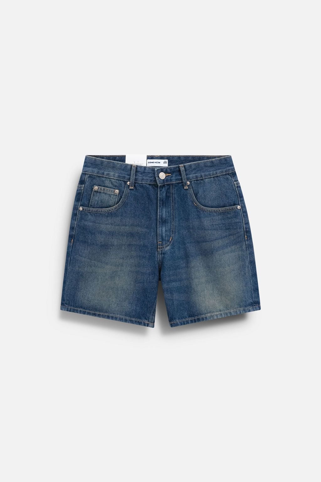 Quần Short Straight Jean Rip Blue V1
