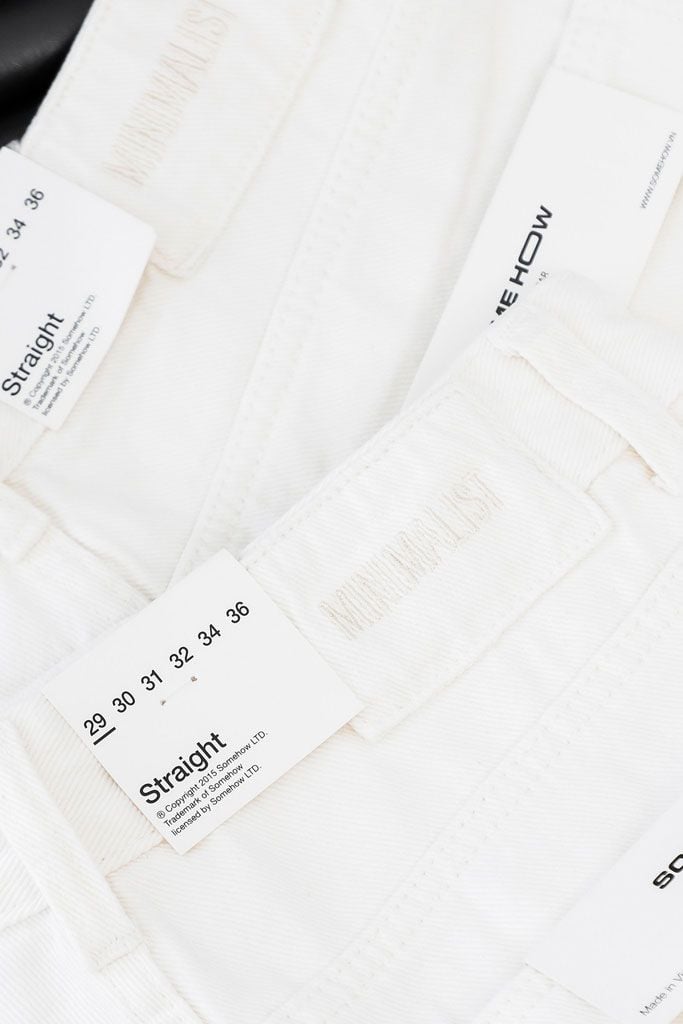 Quần Jean Straight Basic White V1