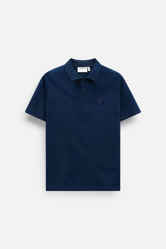  Áo Polo Slimfit Raglan Pinstripe Collar 