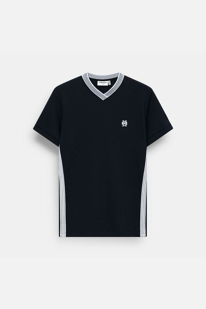  Áo Thun Regular Vải Pique Stripe Accent 