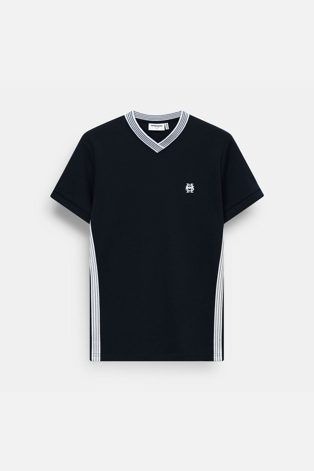 Áo Thun Regular Vải Pique Stripe Accent