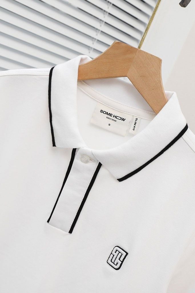 Áo Polo Slimfit Hidden Dualine The White