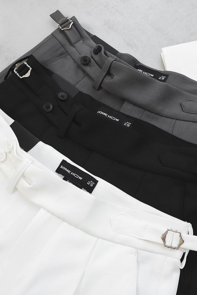 Quần Tây Slimfit Side Tab 2B High Waist