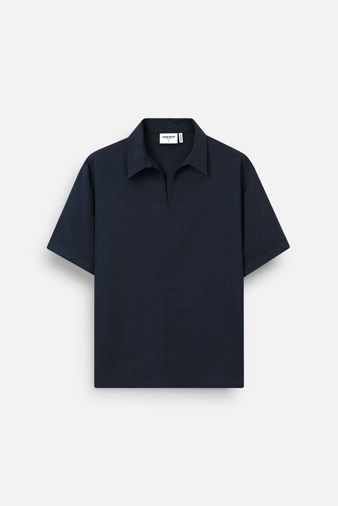  Áo Sơ Mi Cổ Chui Blue Black 