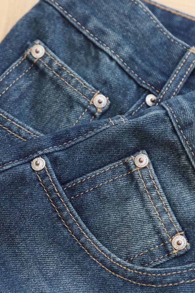 Quần Short Straight Jean Rip Blue V1