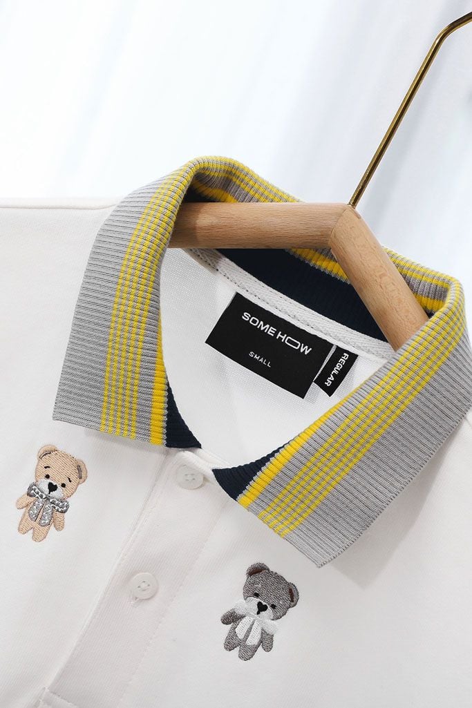 Áo Polo Regular Double Bear 360GSM