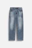 Quần Jean Văn Phòng Ống Suông Sợi Caphe Siêu Nhẹ Màu Xanh Wash