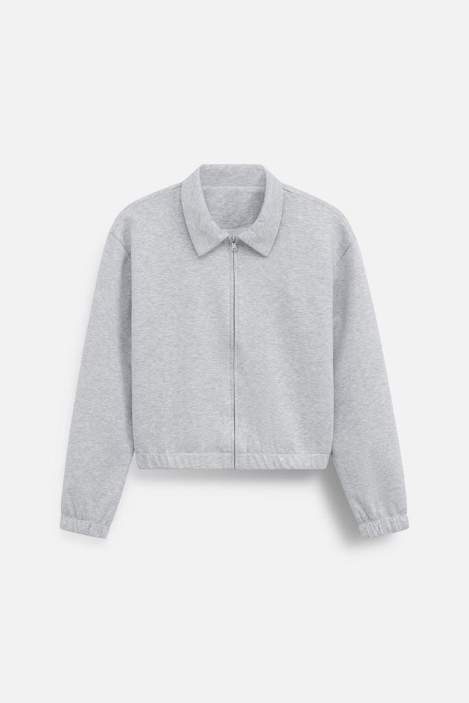  Áo Khoác Boxy Nỉ Black Gray 