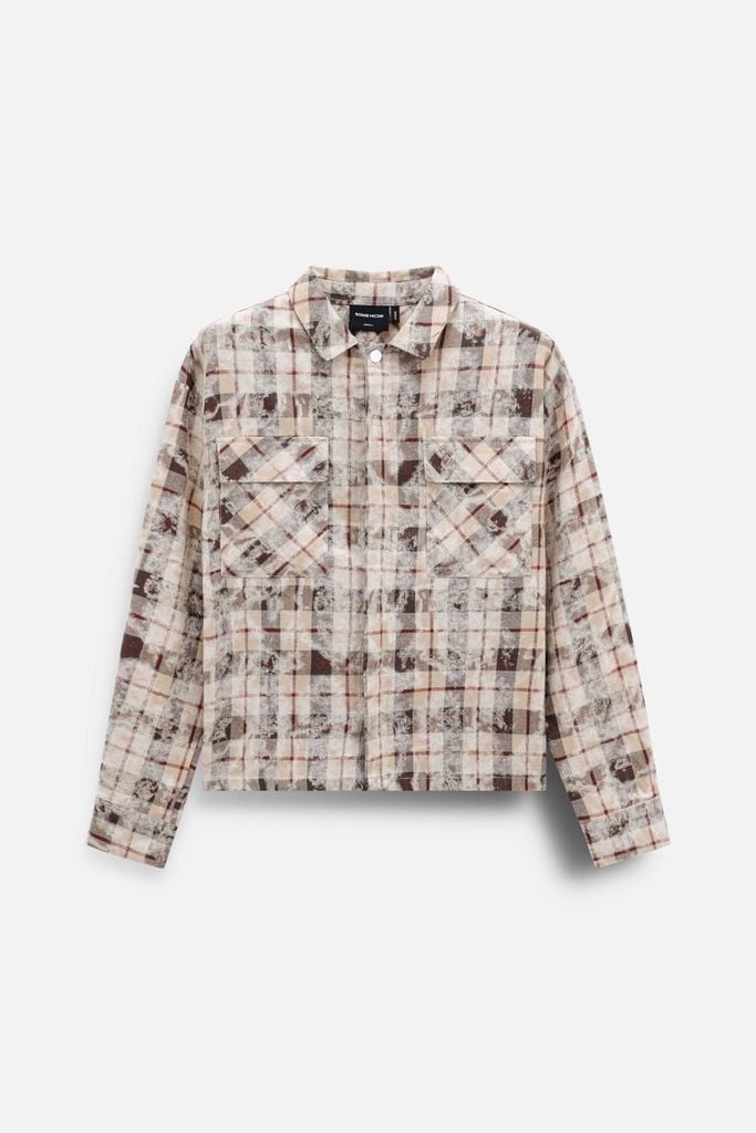  Áo Sơ Mi Boxy Acid Wash Caro Camplife 