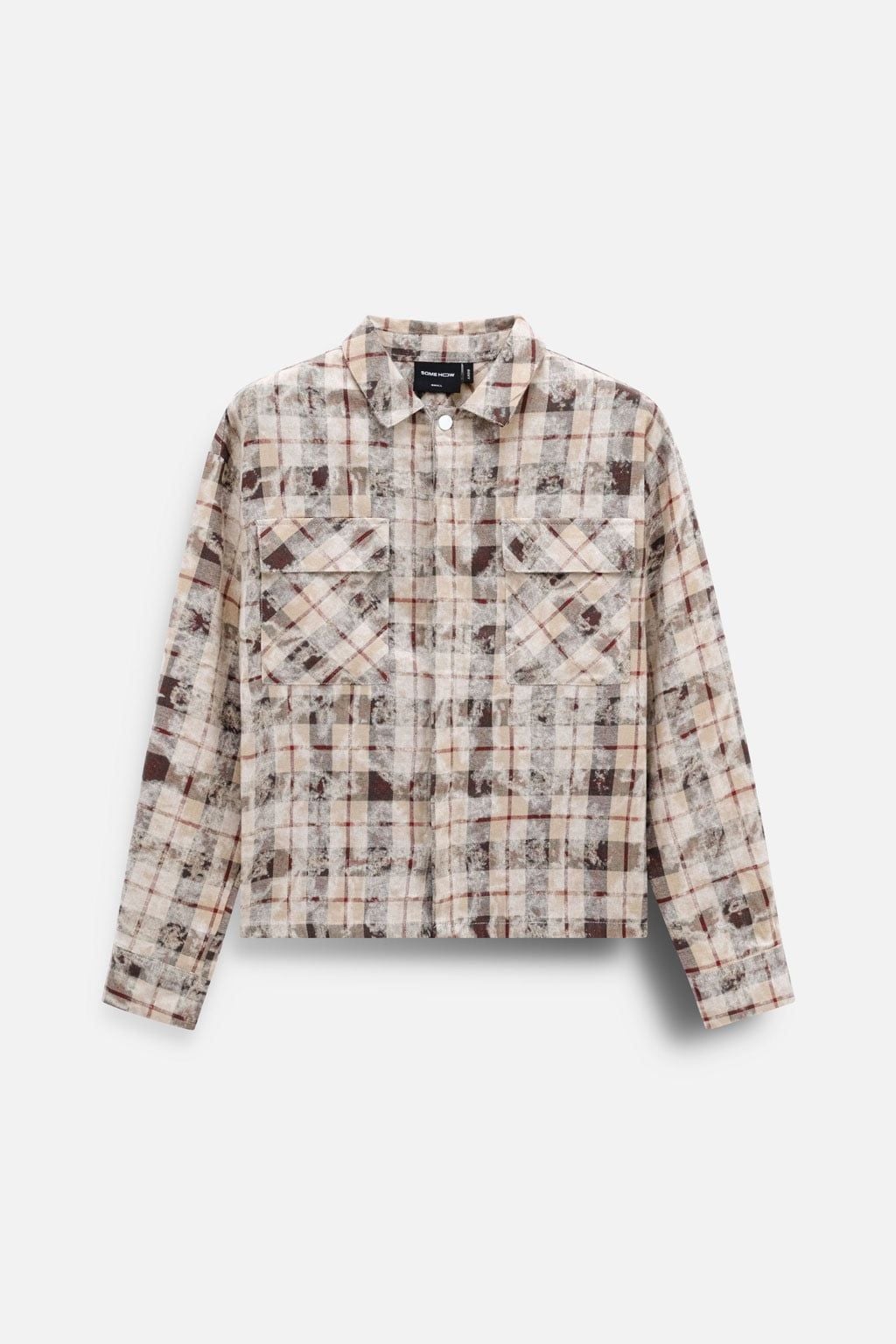 Áo Sơ Mi Boxy Acid Wash Caro Camplife