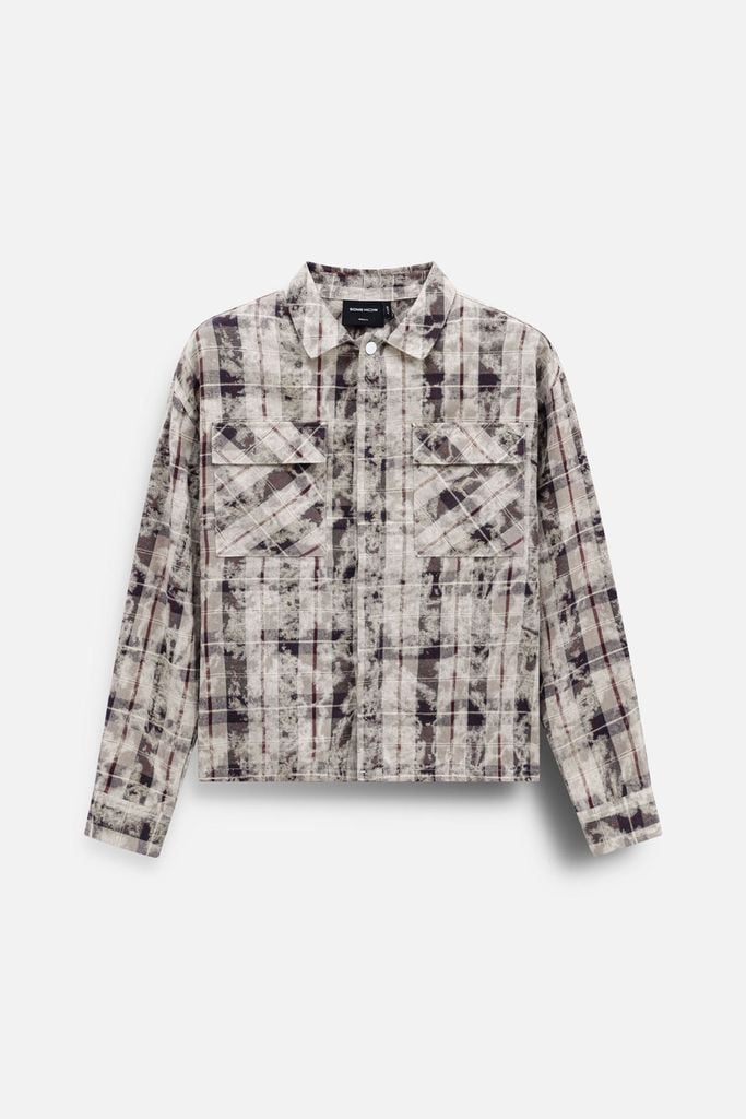  Áo Sơ Mi Boxy Acid Wash Caro Camplife 