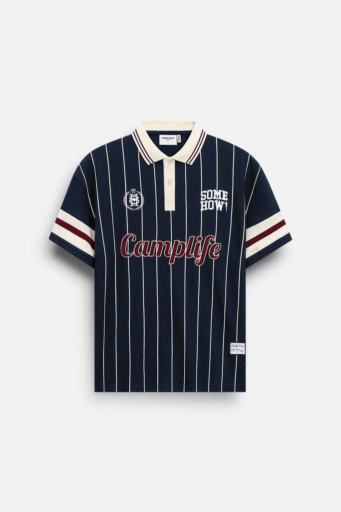  Áo Polo Oversize Blue Camplife 