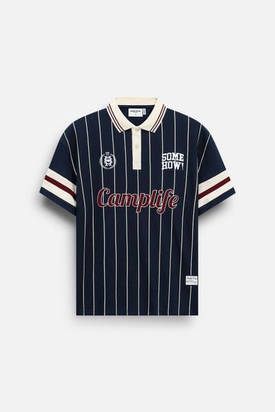 Áo Polo Oversize Blue Camplife
