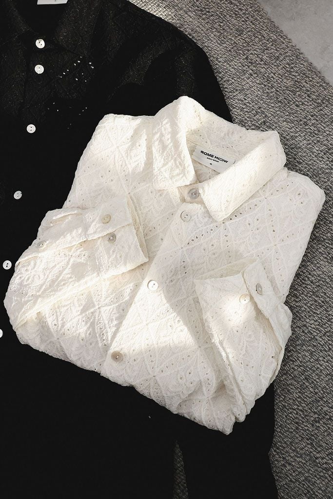 Áo Sơ Mi Relaxed Hoạ Tiết Dệt Blend