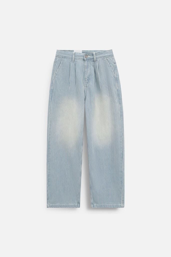  Quần Jean Relaxed White Pinstripe Blue 