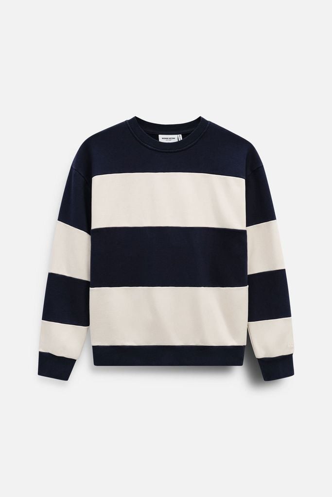  Áo Nỉ Relaxed Textured Stripe Crewneck 