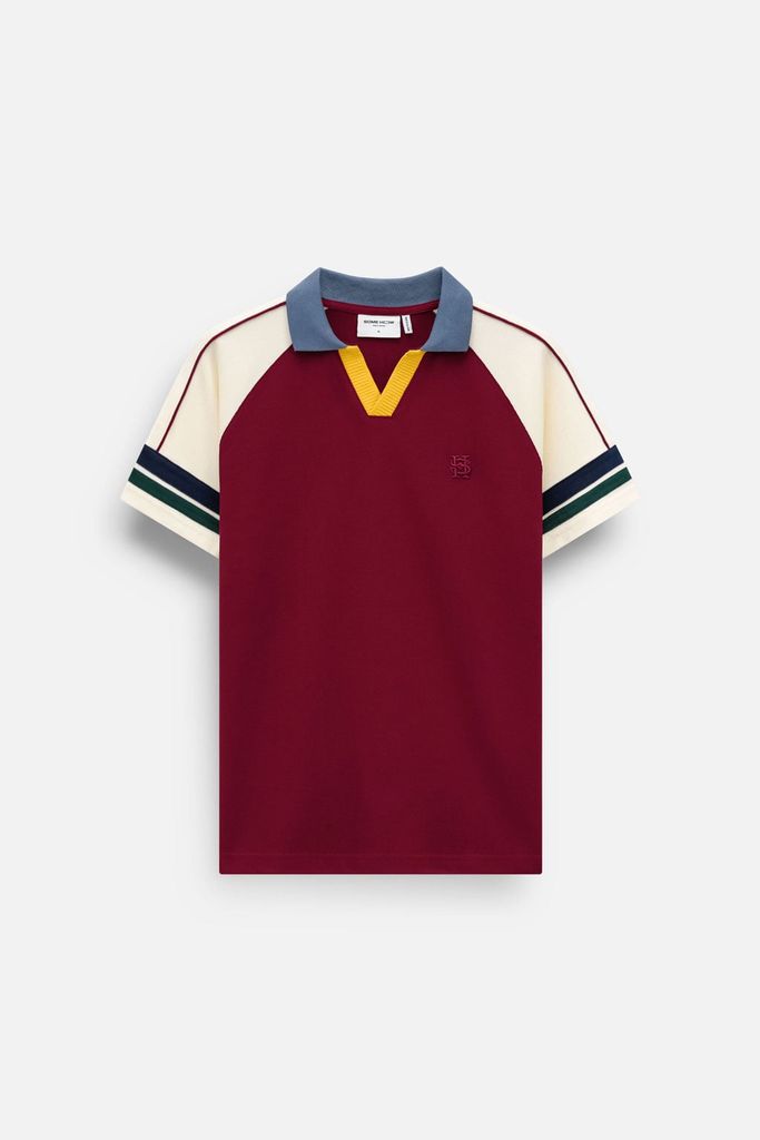  Áo Polo Regular Raglan Red Beige 