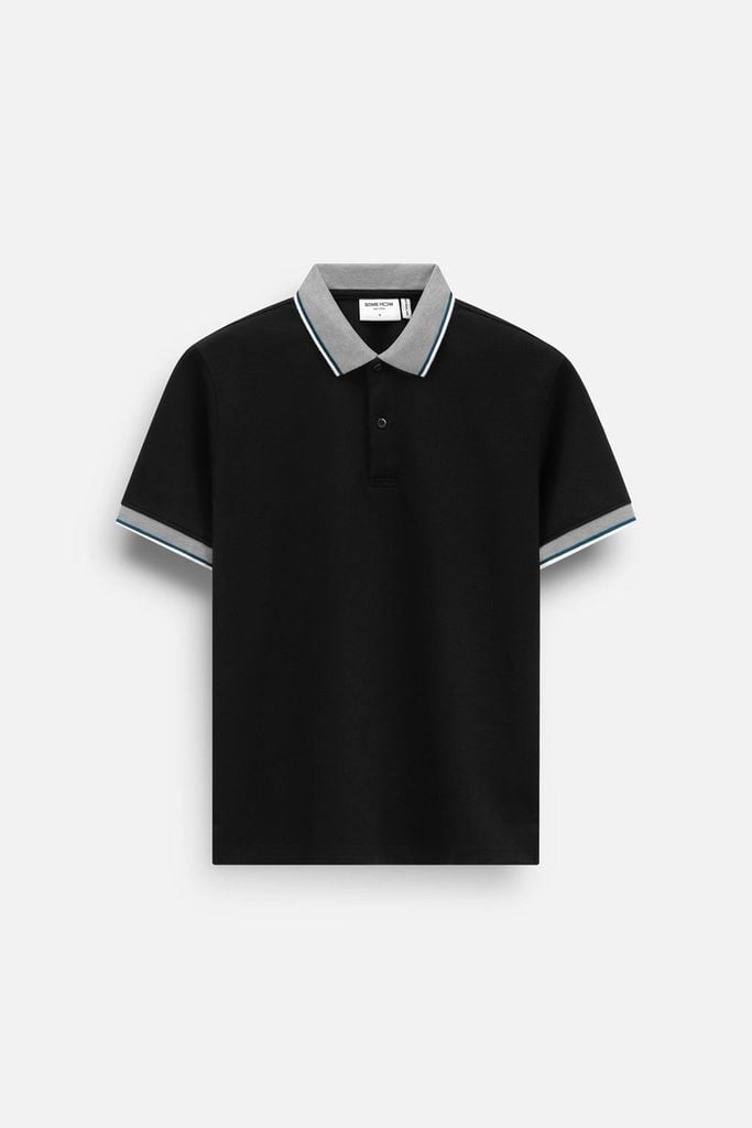  Áo Polo Regular Premium Black Gray 