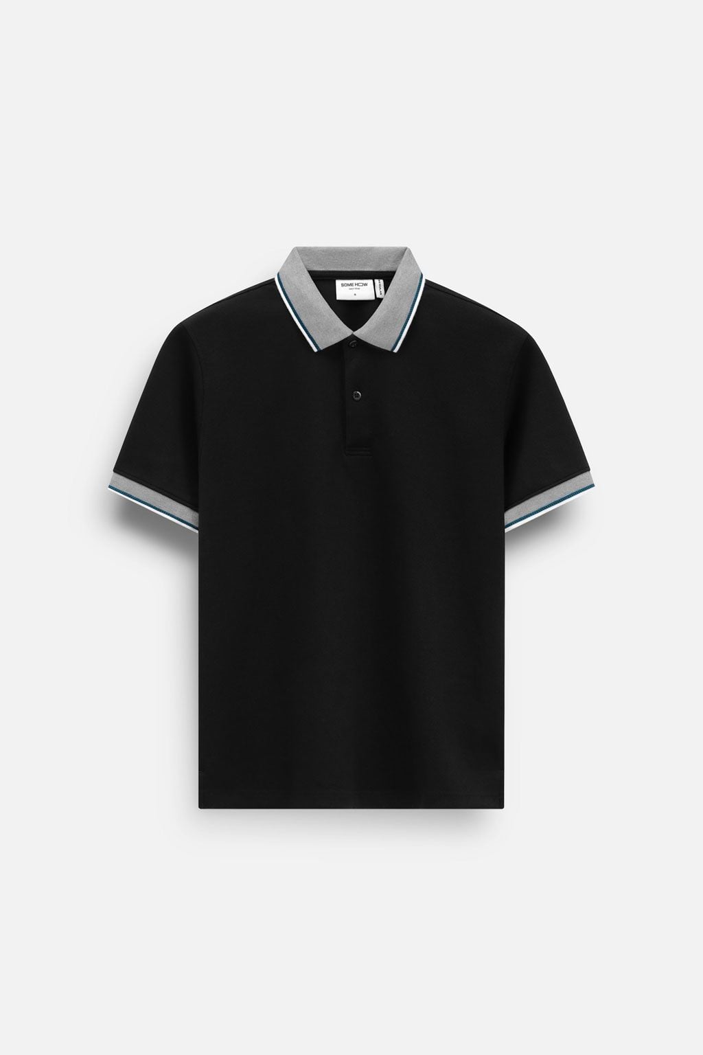  Áo Polo Regular Premium Black Gray 