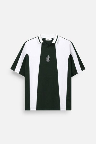 Áo Polo Oversize Kẻ Sọc Xanh 360GSM