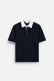 Áo Polo Boxy Creamy Collar On Blue