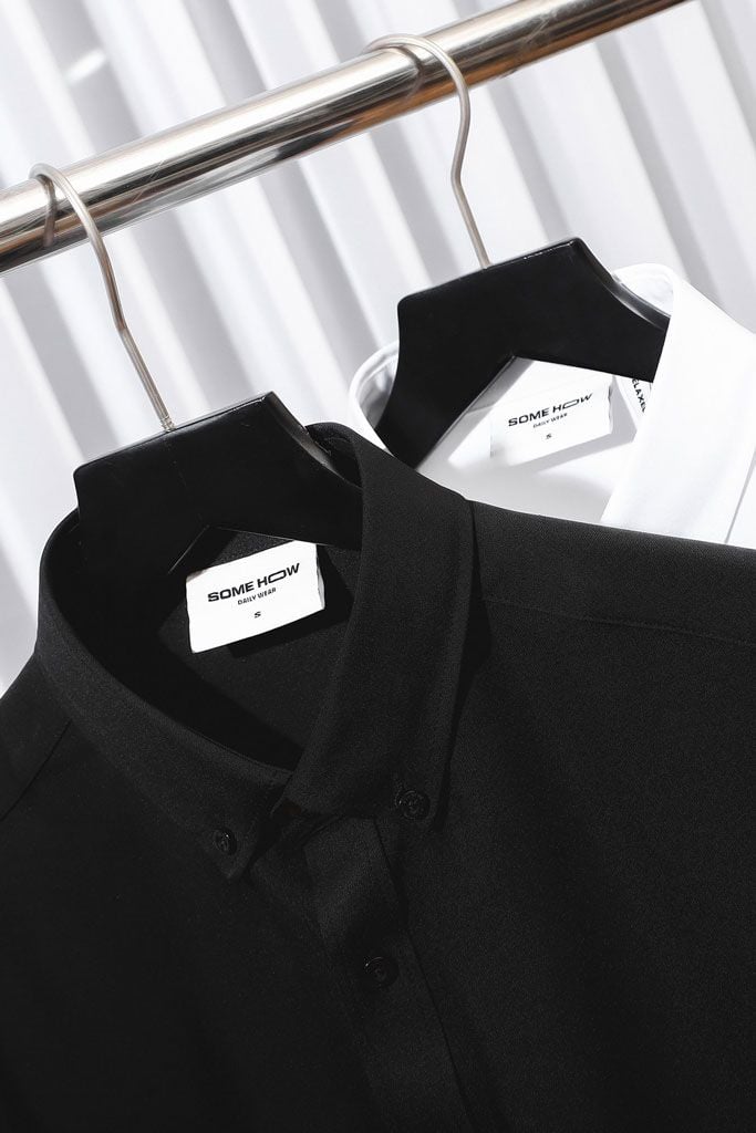 Áo Sơ Mi Slimfit Basic Black White