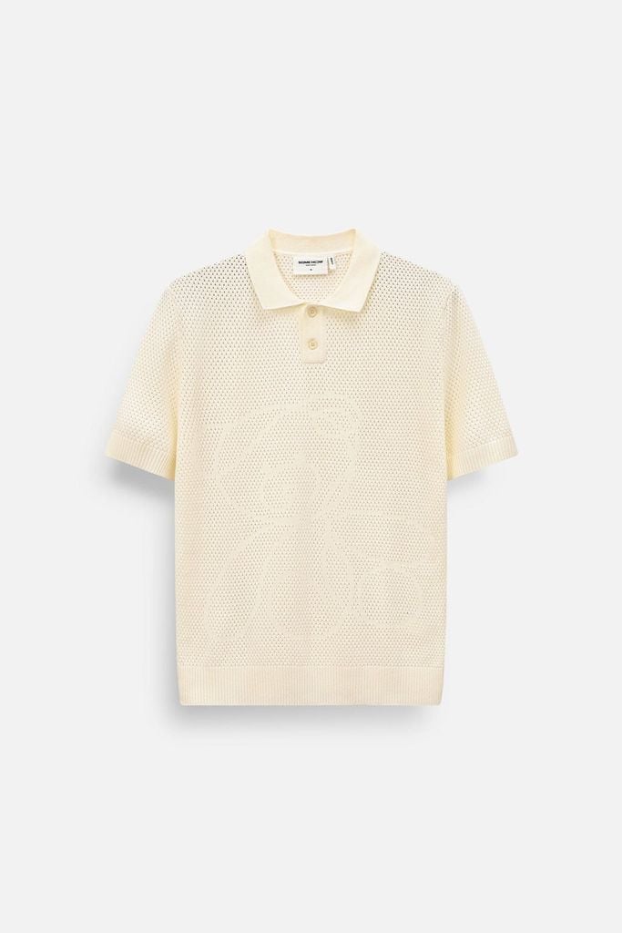  Áo Polo Boxy Dệt Kim Mesh Bear 