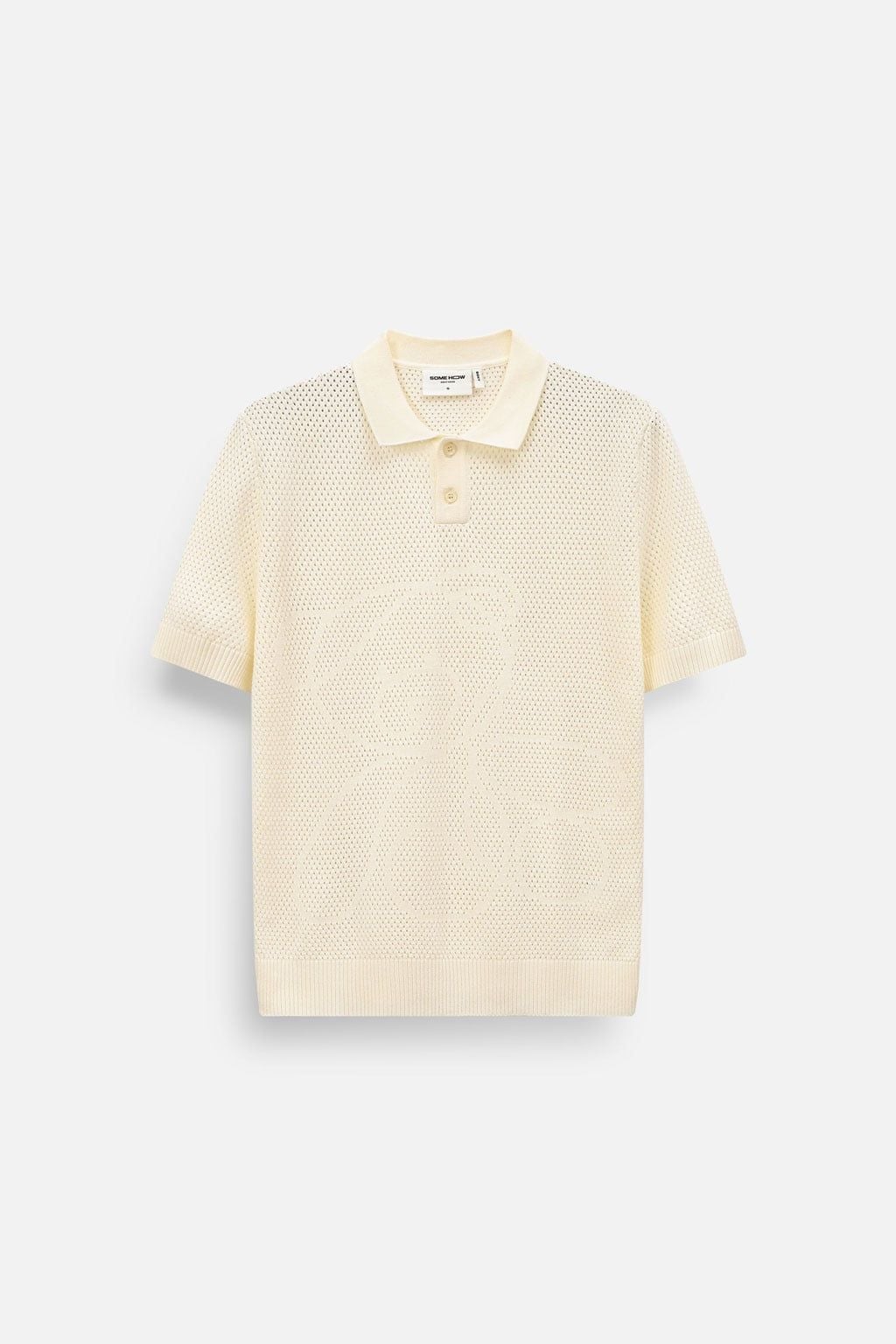 Áo Polo Boxy Dệt Kim Mesh Bear