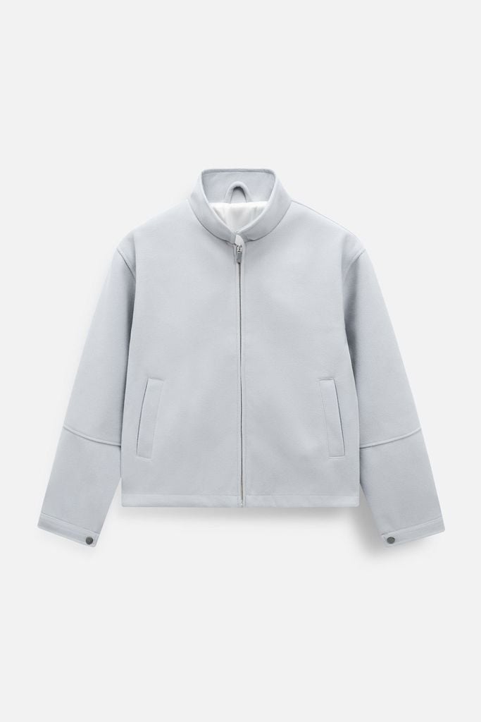  Áo Khoác Dạ Boxy Welt Pocket 