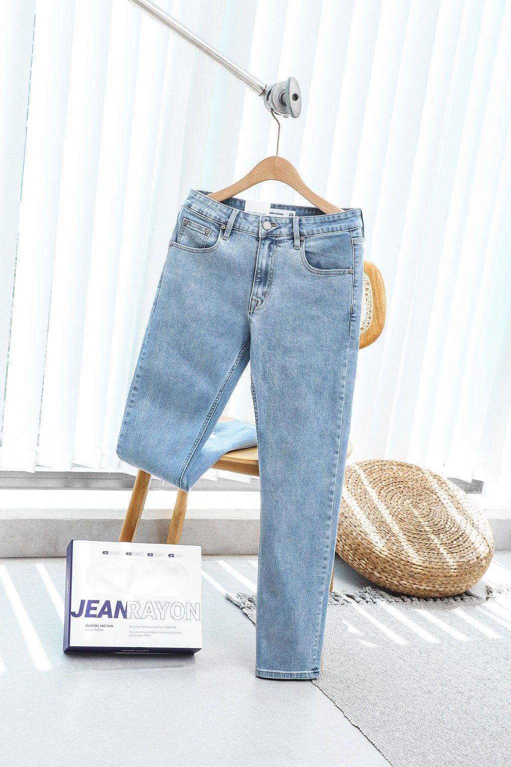 Quần Jean Rayon Slimfit Bright Blue 3