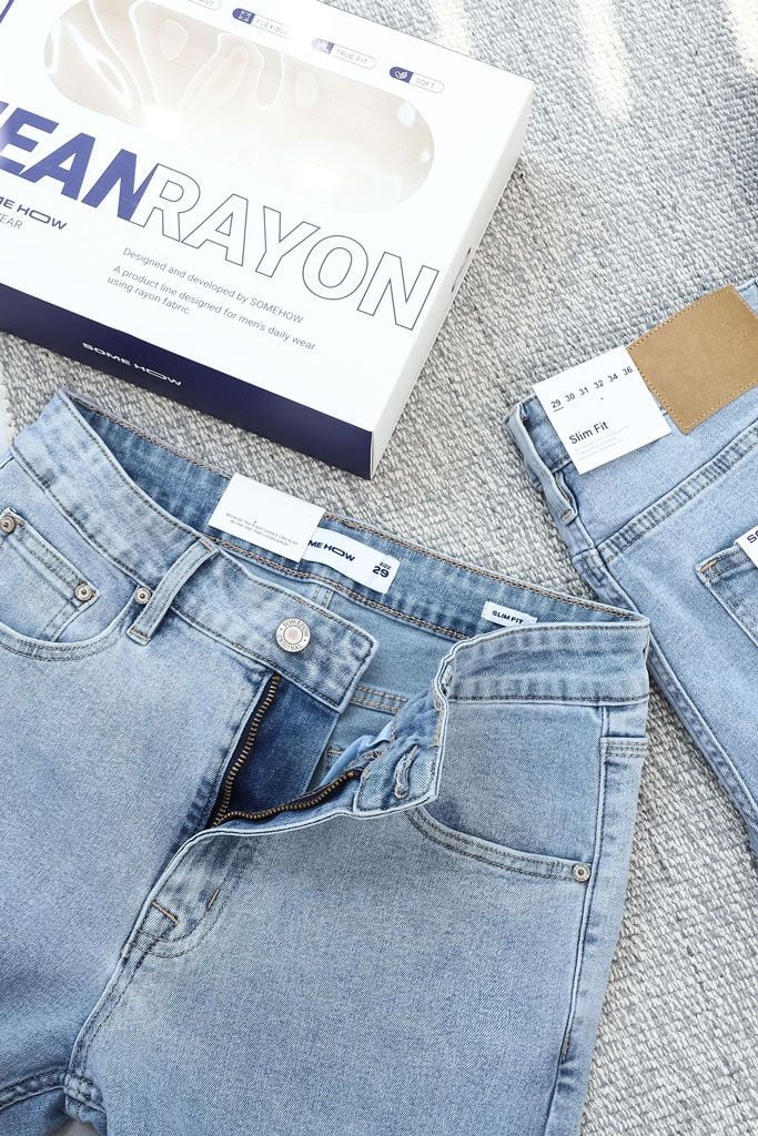 Quần Jean Rayon Slimfit Bright Blue 3