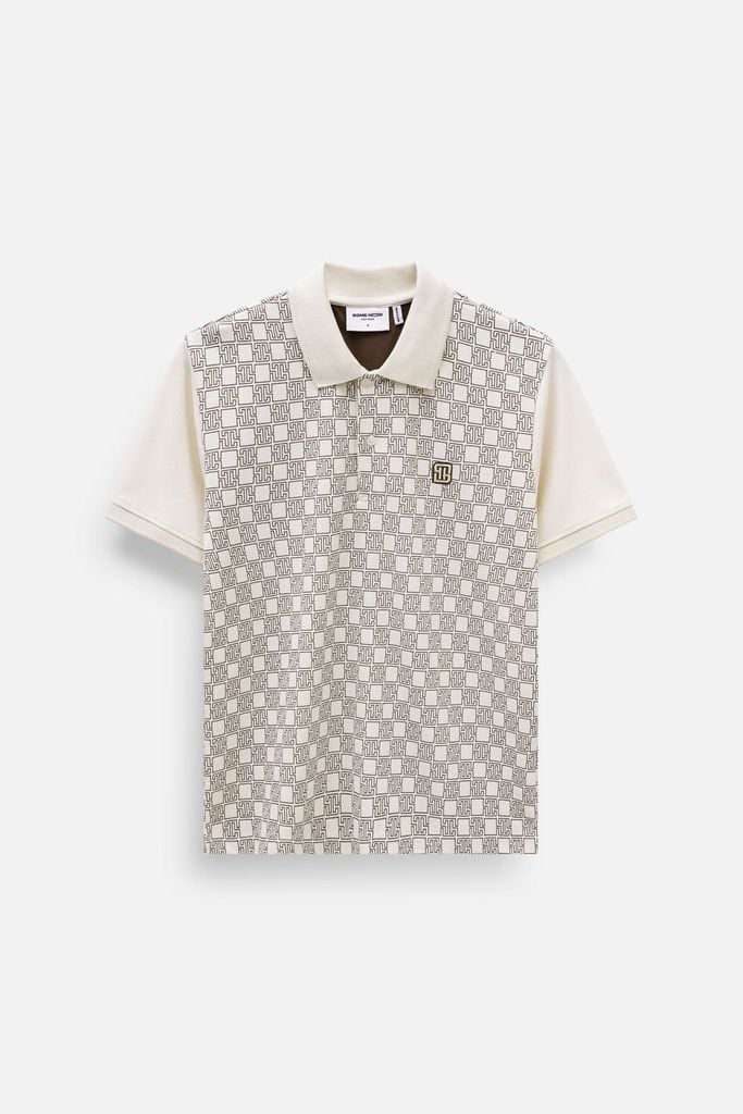  Áo Polo Regular In Pattern Brown 