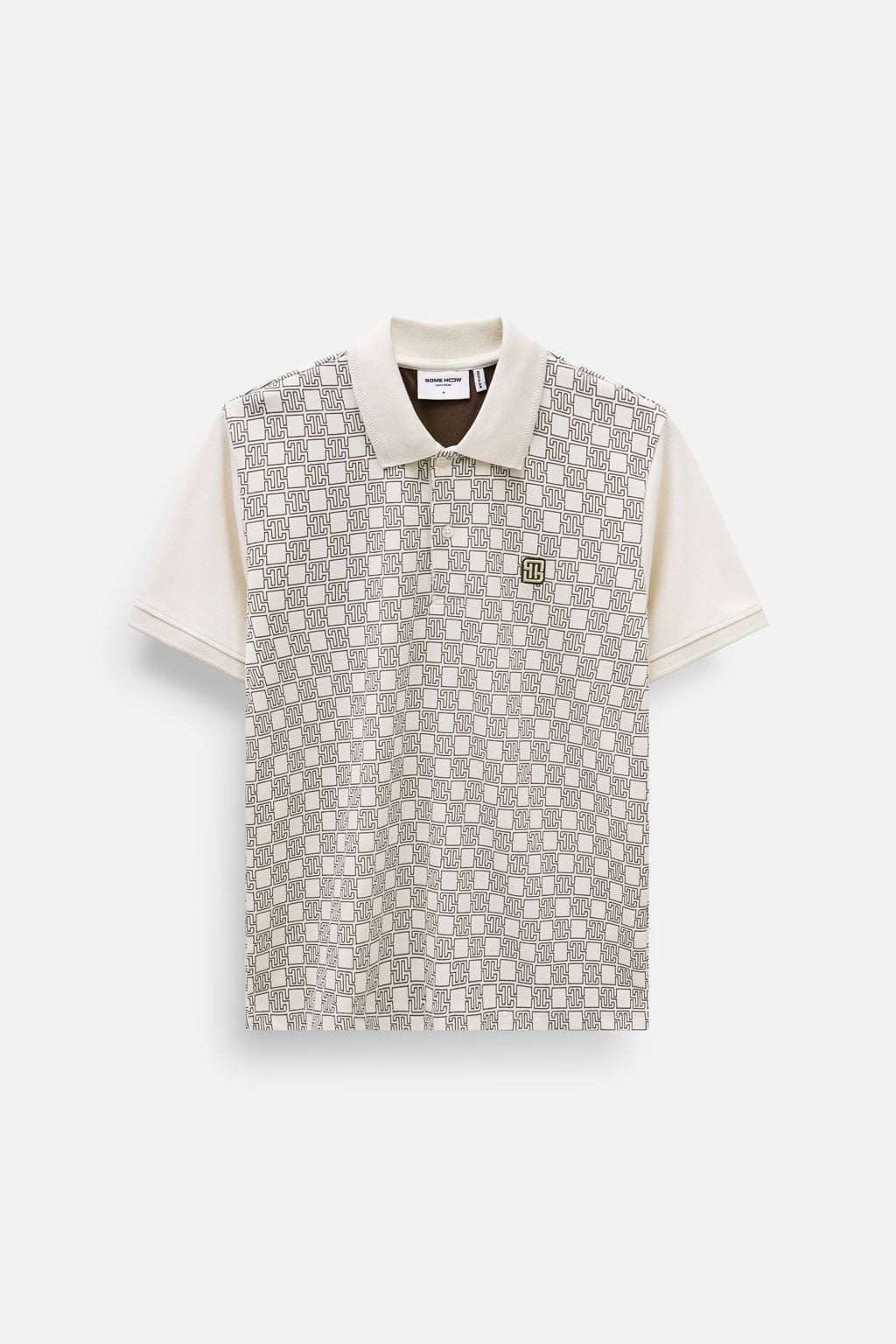 Áo Polo Regular In Pattern Brown