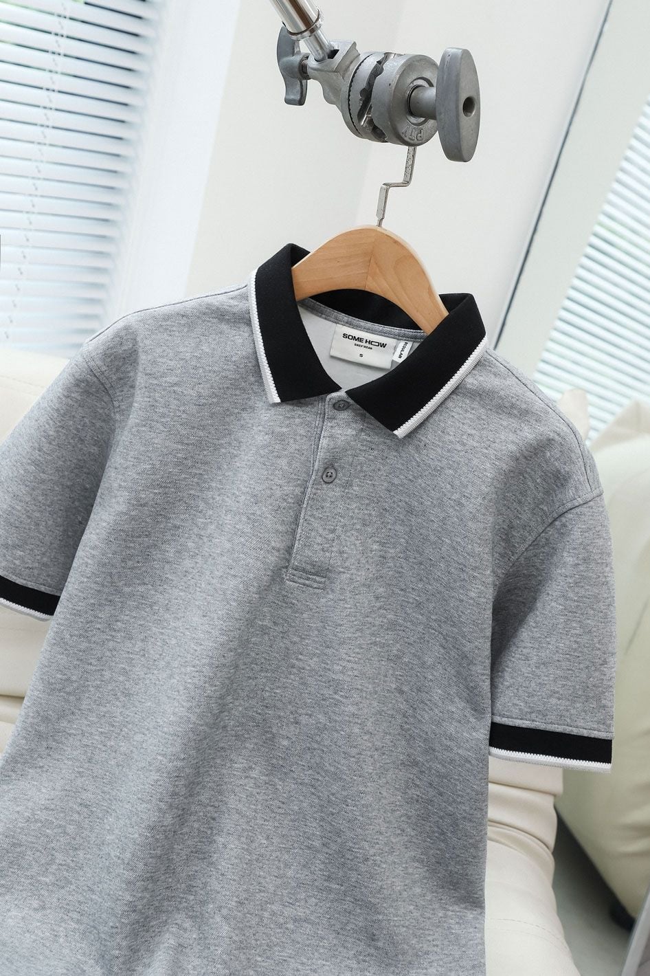 Áo Polo Regular Premium Black Gray