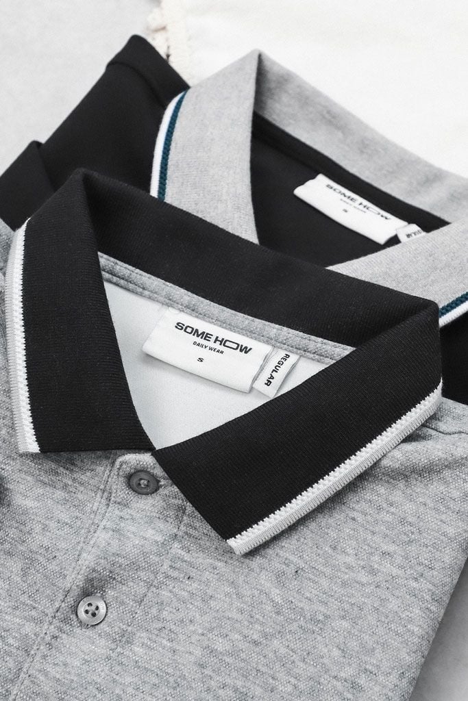Áo Polo Regular Premium Black Gray