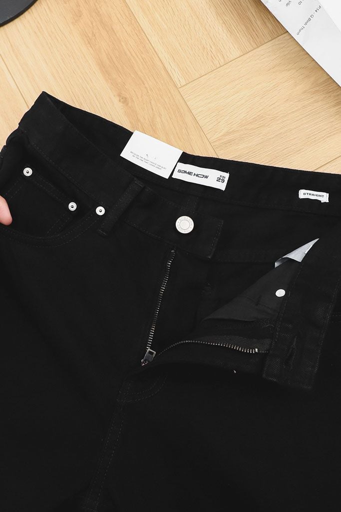 Quần Jean Straight Black V1
